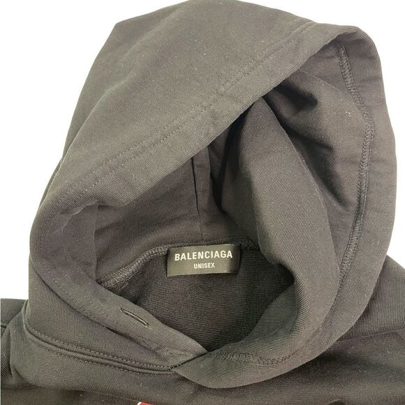 Balenciaga Crest-Motif Cotton Sweatshirt Hoodie Unisex - Picture 6 of 9